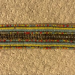 Anthropologie beaded elastic belt